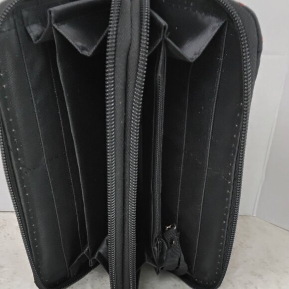 Red & Black Zipper Closure Large Wallet - Picture 4 of 4